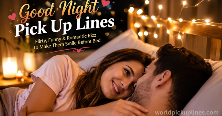 Good night pick up lines